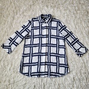 BOHO CHIC Linen Blouse Size Small